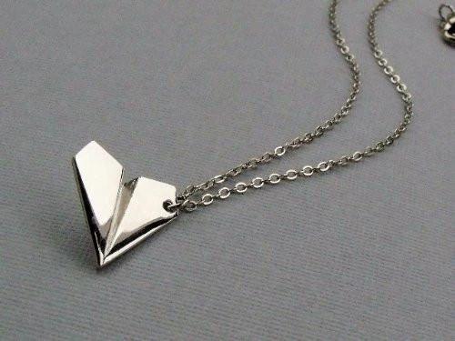 Paper Airplane Necklace by Bowlift