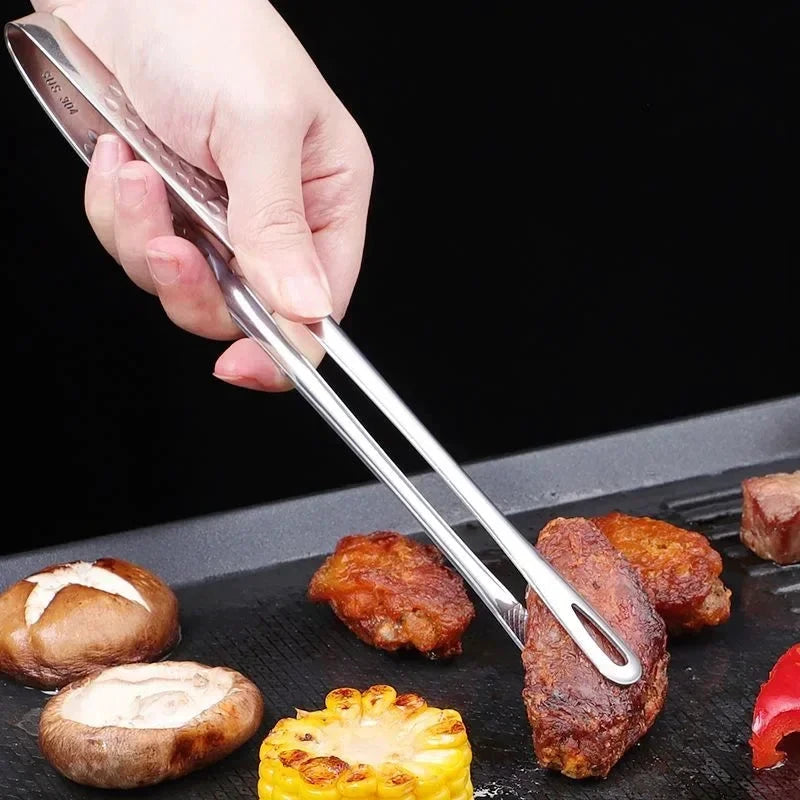 1pc Stainless Steel Kitchen Barbecue Clip Extended Food Clip Utensils by Bowlift