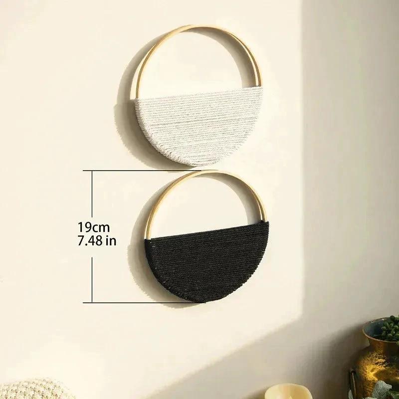 Circular Macrame Wall Decor with Symmetrical Design Bowlift by Bowlift