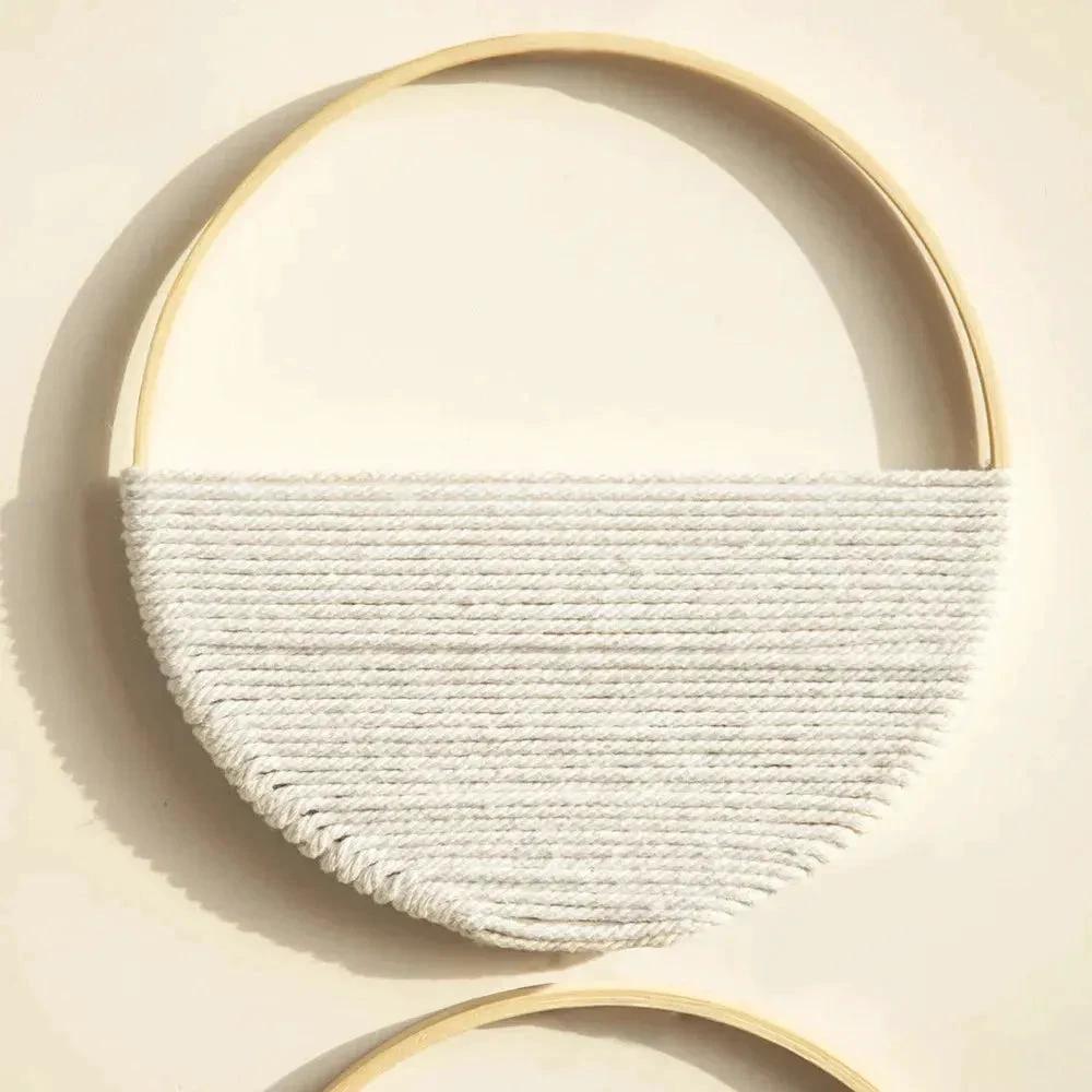 Circular Macrame Wall Decor with Symmetrical Design Bowlift by Bowlift