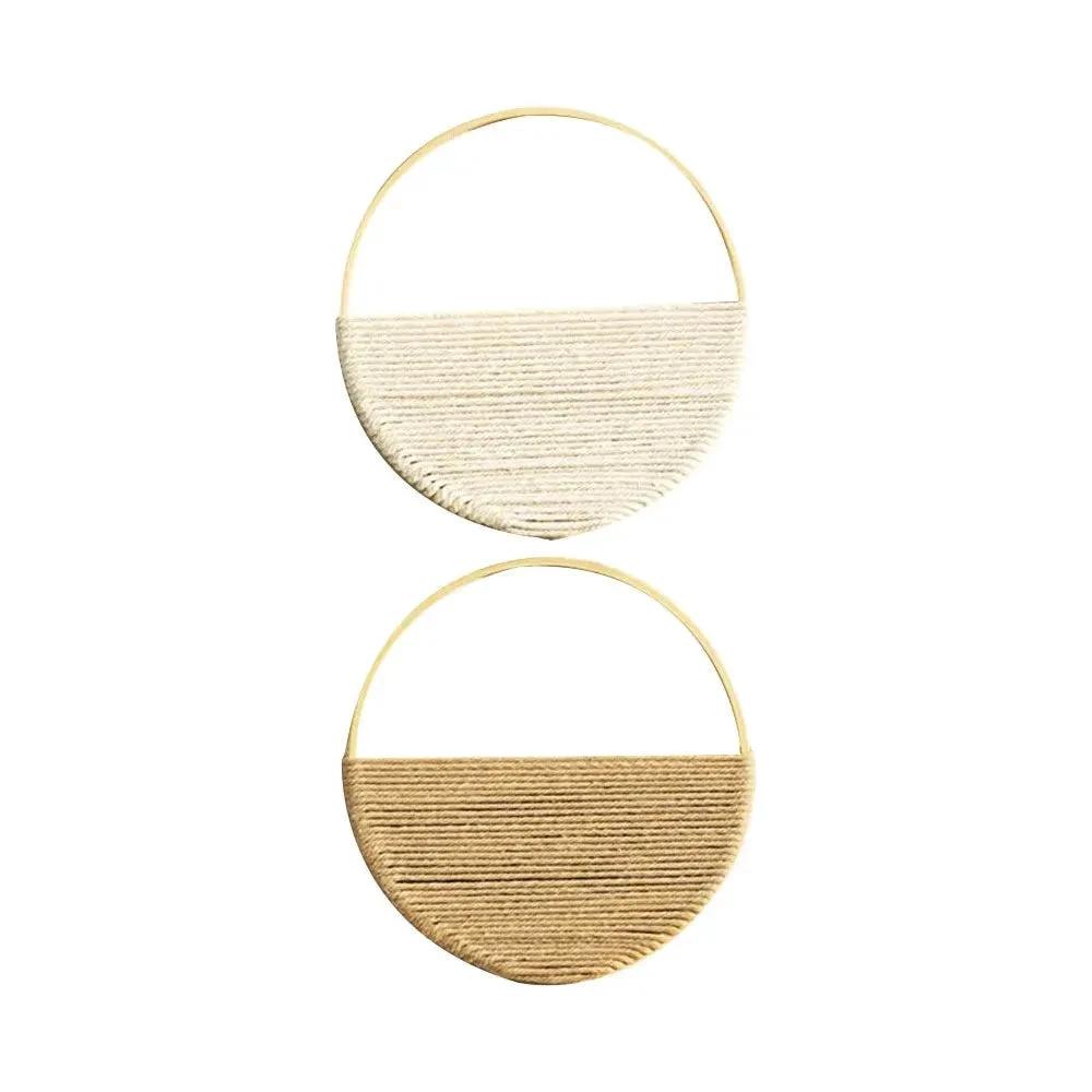 Circular Macrame Wall Decor with Symmetrical Design Bowlift by Bowlift