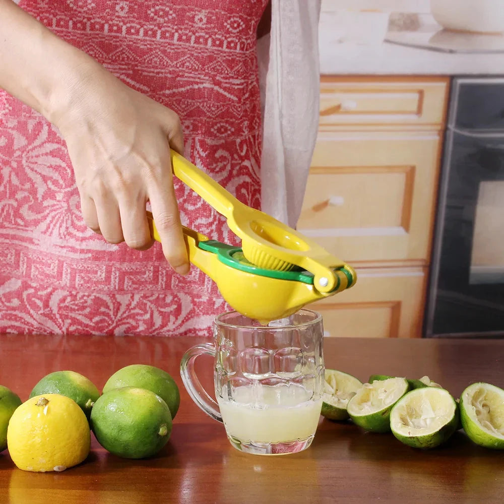 2-In-1 Aluminum Lemon Lime Squeezer and Hand Manual Citrus Juicer by Bowlift
