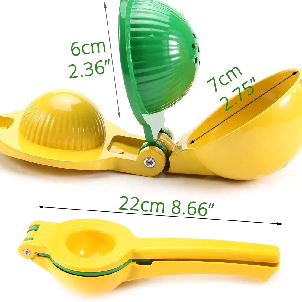 2-In-1 Aluminum Lemon Lime Squeezer and Hand Manual Citrus Juicer by Bowlift