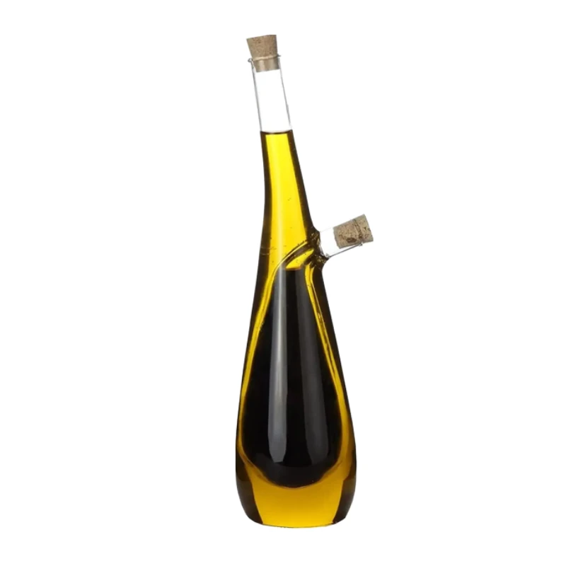 2 In 1 Double Layer Glass Olive Oil Bottle with Stopper Double Pourer by Bowlift