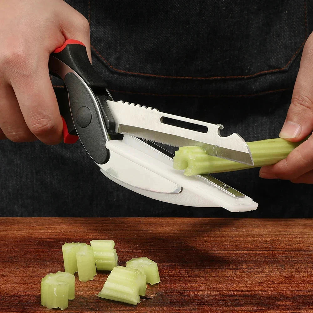 2 in 1 Multifunction Stainless Steel Kitchen Scissor With Handle by Bowlift