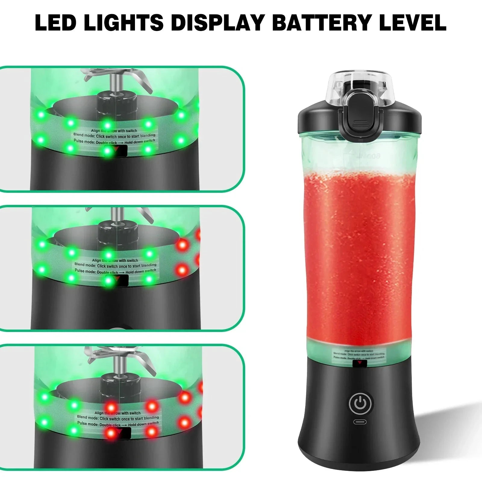 2 in 1 Portable Blender Electric Juicer and Smoothie Mixer Mini Blender by Bowlift