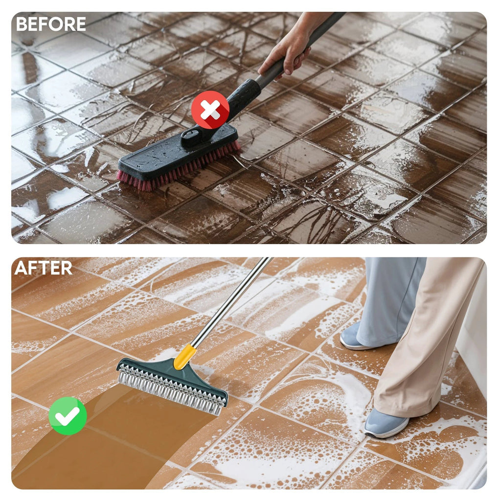 2-in-1 Cleaning Floor Scrub Brush Bowlift by Bowlift