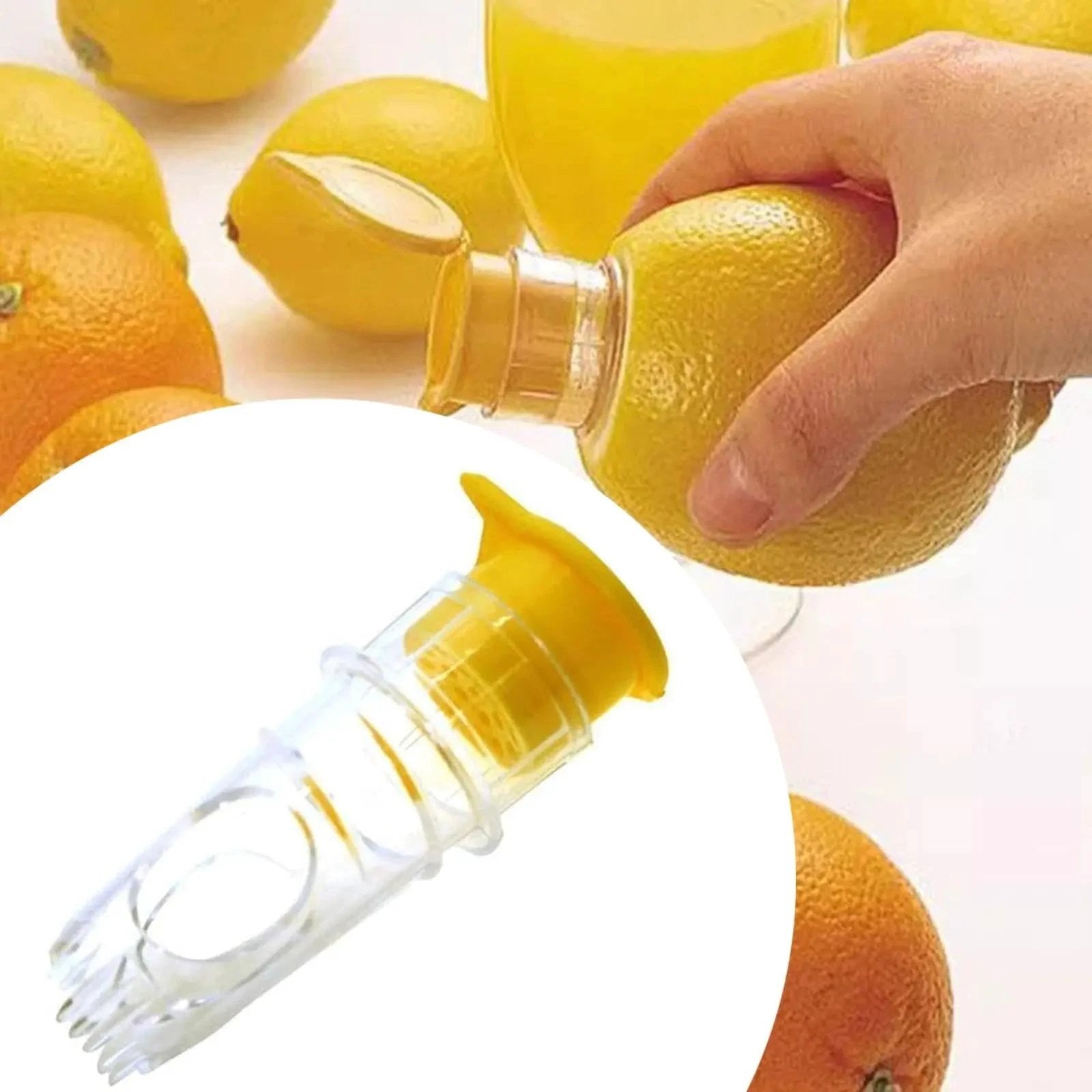 2-piece lemon squeezer set with screw attachment – Fresh juice everywhere & anytime! by BowLift
