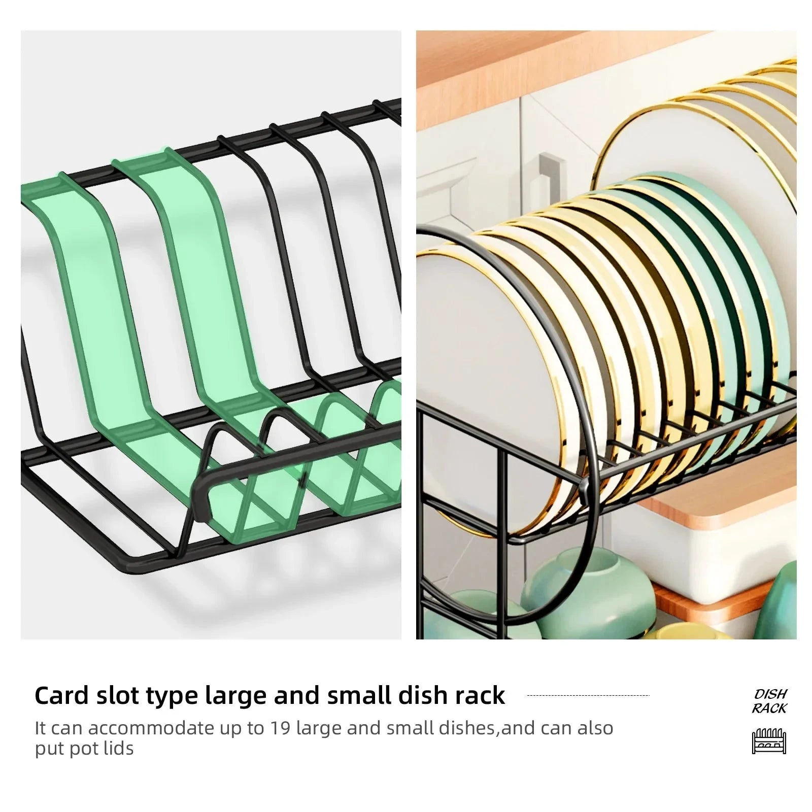 2 Tier Dish Drying Rack Drain Board Set Tableware Drainer Kitchen Rack by Bowlift