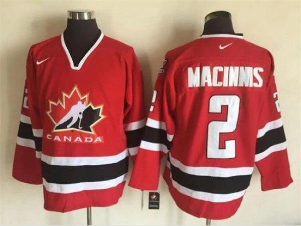 2002 Winter Olympics Team Canada #2 Al MacInnis CCM Vintage Jersey - Red by Hockey David