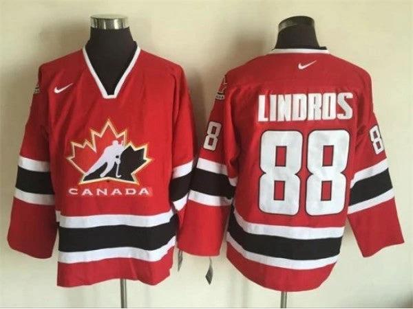 2002 Winter Olympics Team Canada #88 Eric Lindros CCM Vintage Jersey - Red by Hockey David