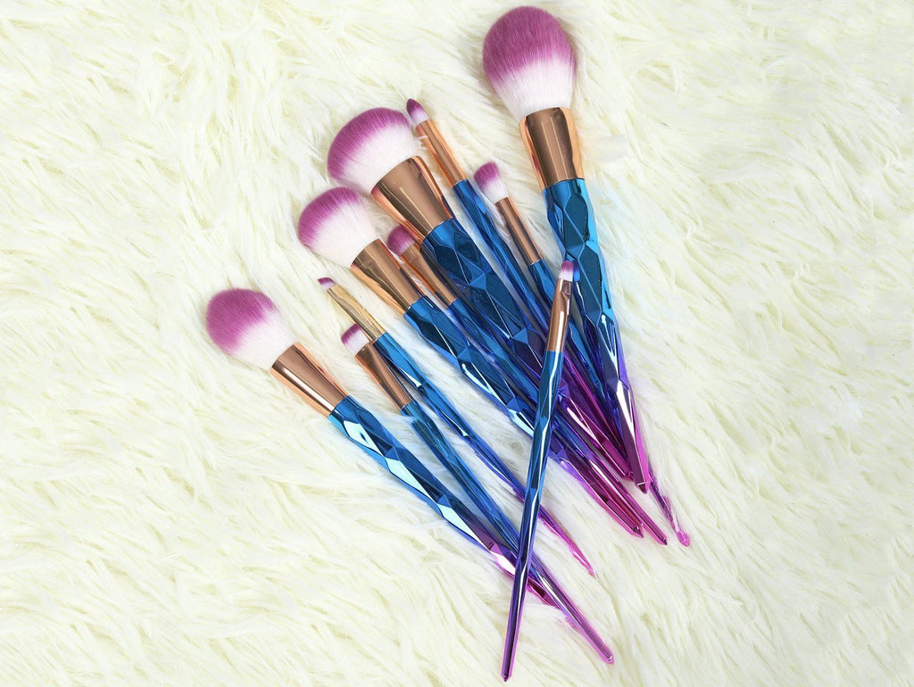 Rainbow Unicorn Brushes - 7 Piece Set by Bowlift