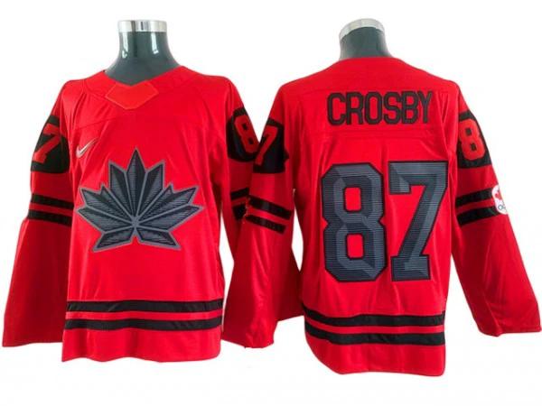 2022 Winter Olympics Team Canada #87 Sidney Crosby Red Hockey Jersey by Hockey David