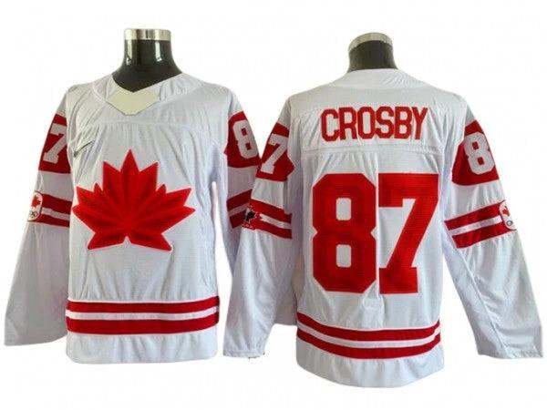 2022 Winter Olympics Team Canada #87 Sidney Crosby White Hockey Jersey by Hockey David
