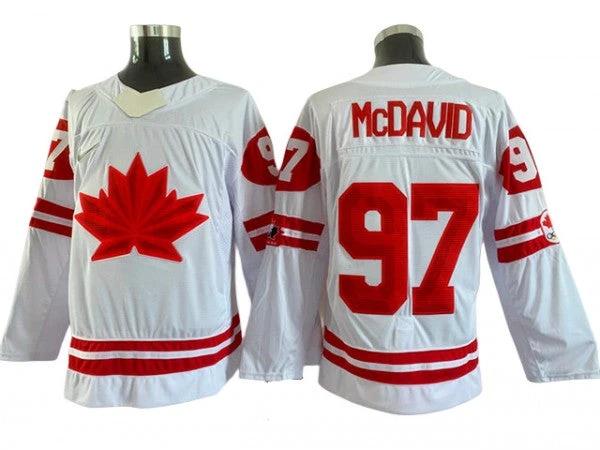 2022 Winter Olympics Team Canada #97 Connor McDavid White Hockey Jersey by Hockey David