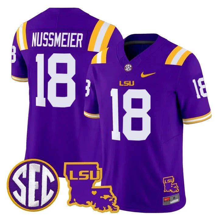 LSU Tigers 2025 Louisiana Patch Vapor Limited Jersey - All Stitched by LSU Tigers
