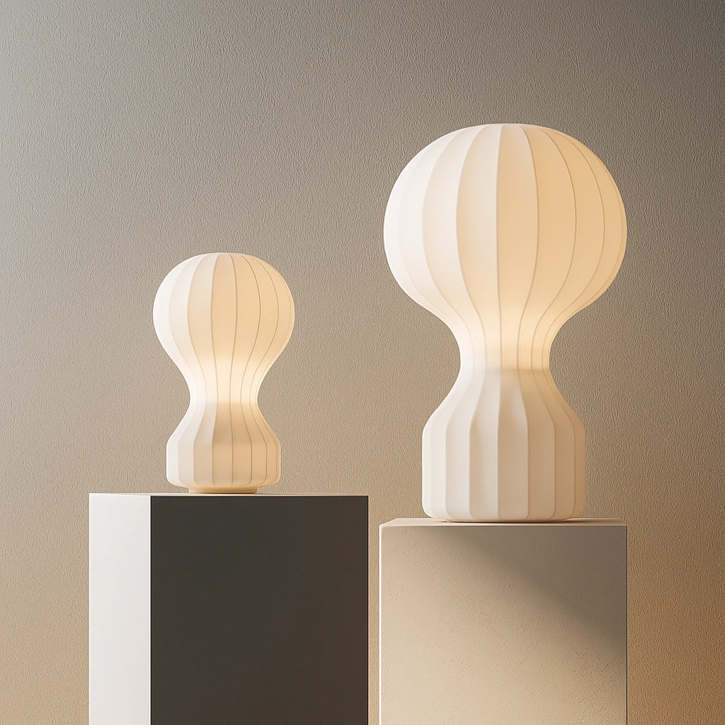 Silka | Wabi Sabi Silk Table Lamp – Warm LED Light by BowLift