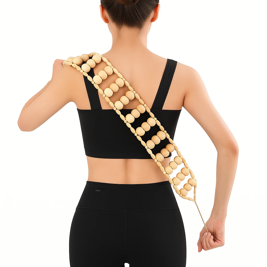 Pain Relief – Solid-Wood Beads – Relieve Muscle Tension – Portable Full-Body Relaxation Tool Bowlift by Bowlift