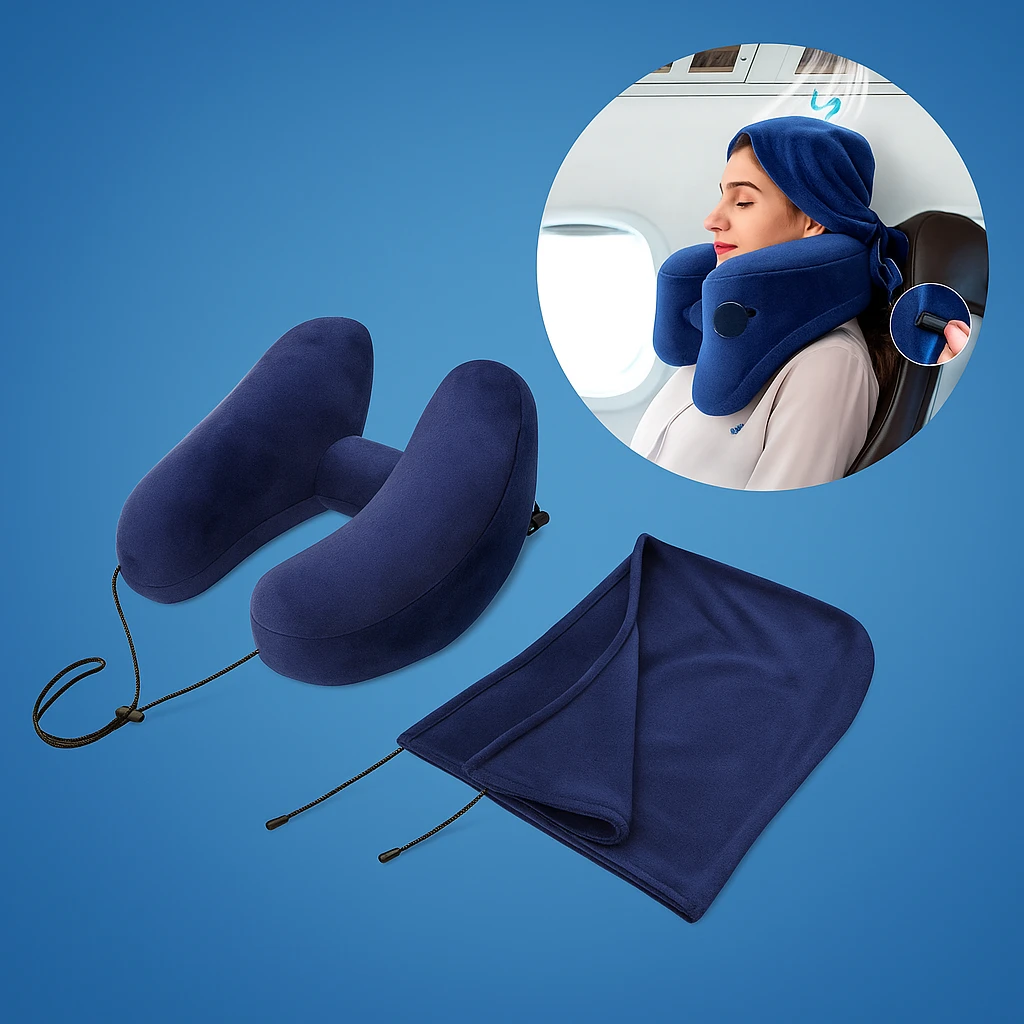 Light-Blocking Hood – Soft Plush Cover – Ergonomic Neck Support – Portable Comfort For Long Journeys Bowlift by Bowlift