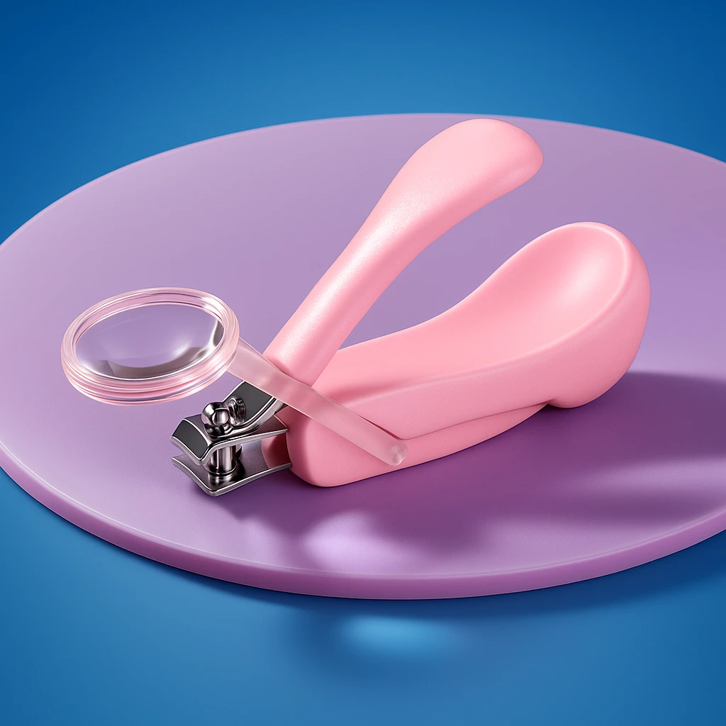 Built-in Magnifier – Stainless Steel Blades – Safe Grip for Newborns & Infants Bowlift by Bowlift