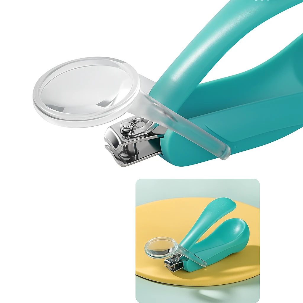 Built-in Magnifier – Stainless Steel Blades – Safe Grip for Newborns & Infants Bowlift by Bowlift