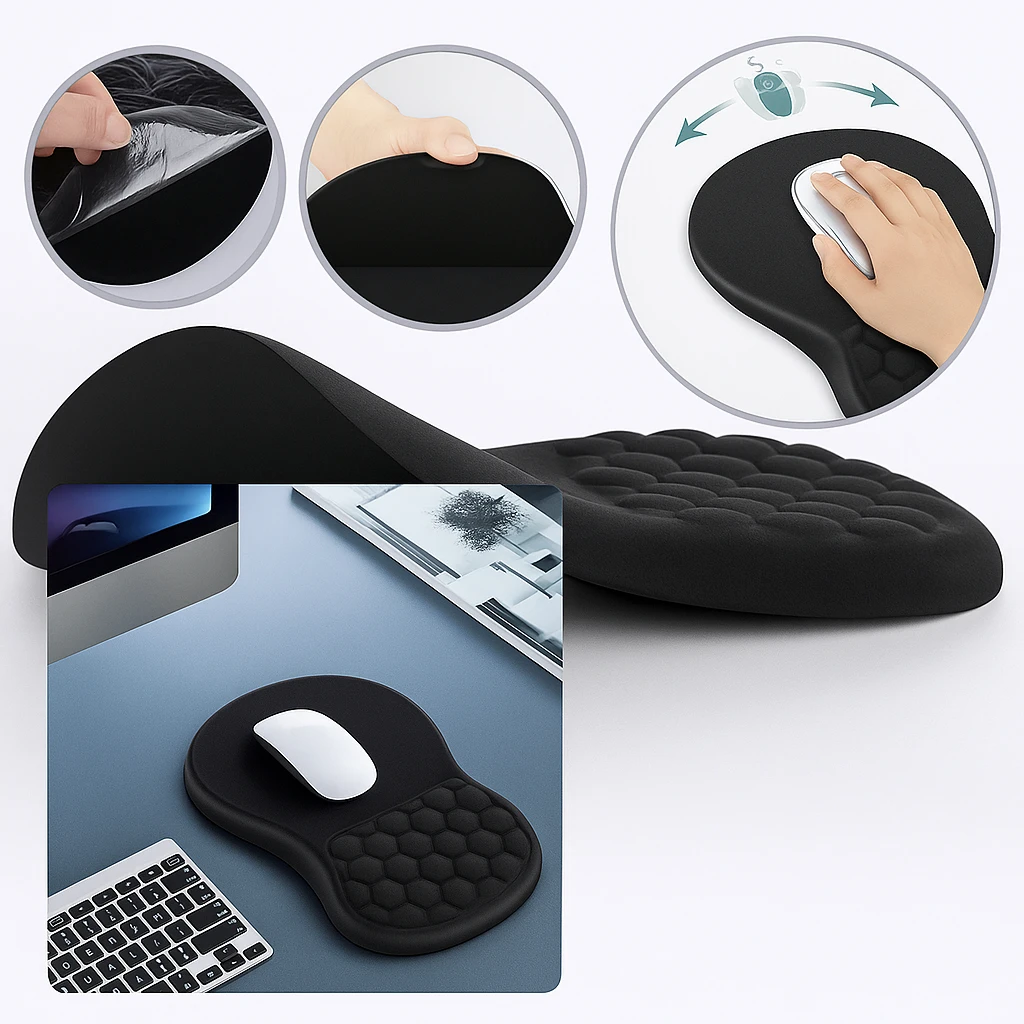 Relieves Wrist Pain – Cushioned Non-Slip Base – For Office Work & Gaming Bowlift by Bowlift