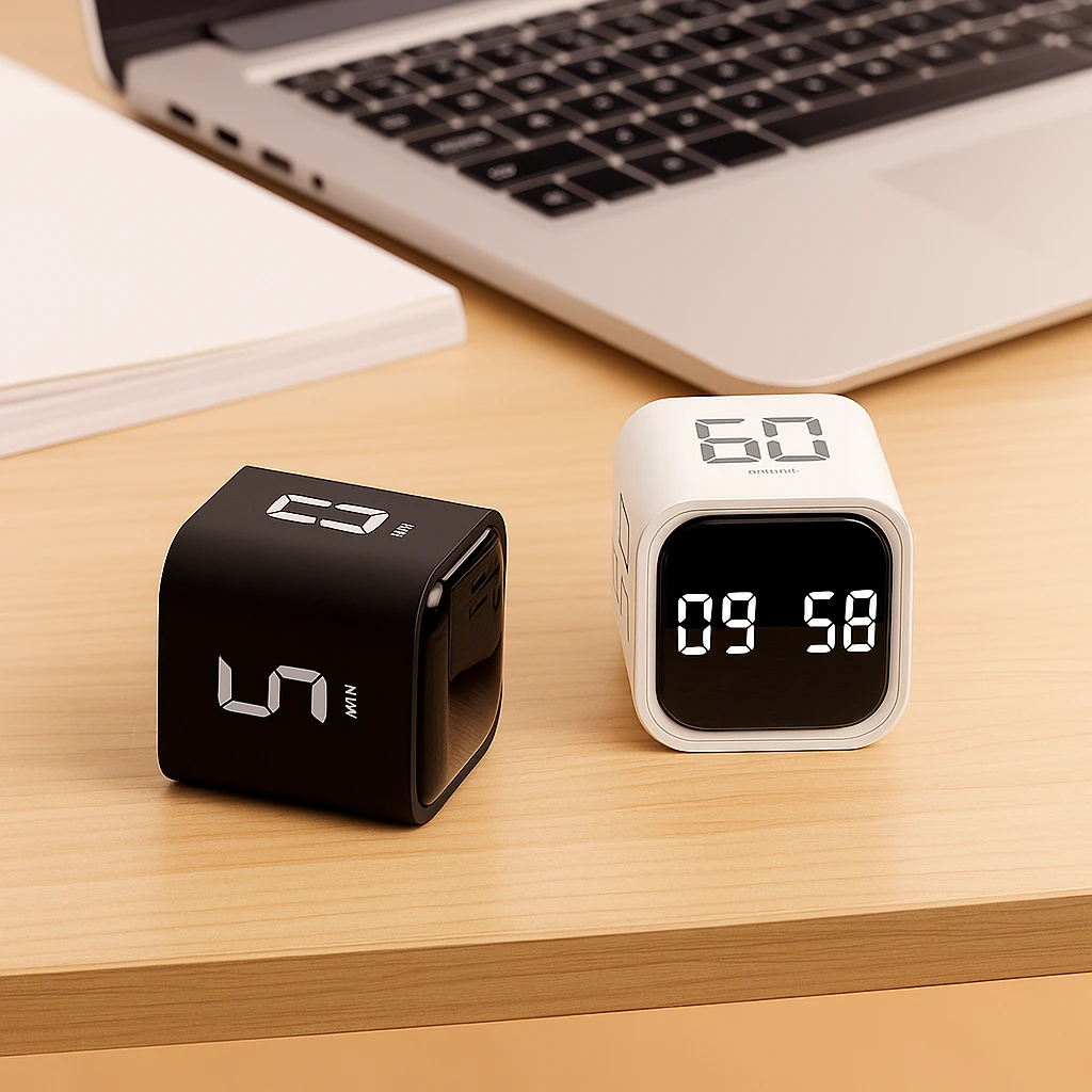 Instant Flip Start – Large LED Rechargeable Display – For Work Study Focus Bowlift by Bowlift