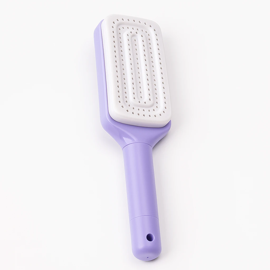 Cleaning Hairbrush – Gentle Detangle – Retractable Bristle Design – For All Hair Types & Busy Mornings Bowlift by Bowlift