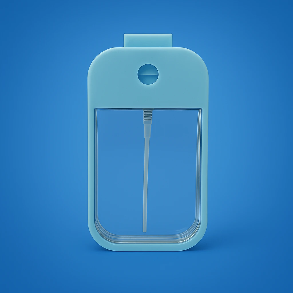 Leak-Proof Fine Mist Refillable – Compact Card-Shape for Perfume & Sanitiser Bowlift by Bowlift