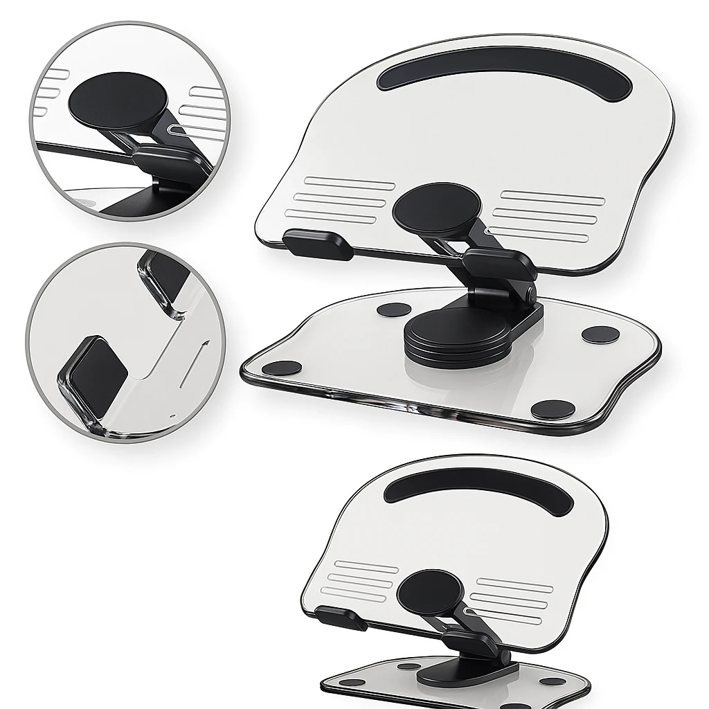 Ergonomic Adjustable Angles – Acrylic Foldable Non-slip – Home Office & Study Bowlift by Bowlift