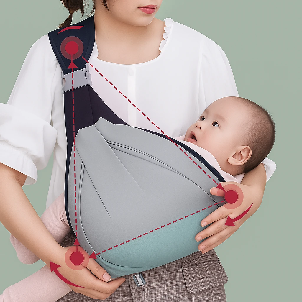 Ergonomic Breathable – Lightweight Mesh Adjustable – Newborns and Parents Bowlift by Bowlift
