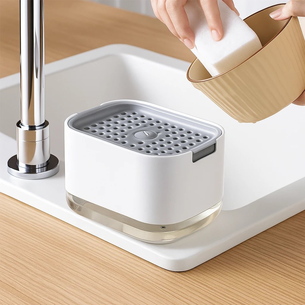 Compact Non-Slip – Silicone Base Easy Clean – Kitchen Sink Organisation Bowlift by Bowlift