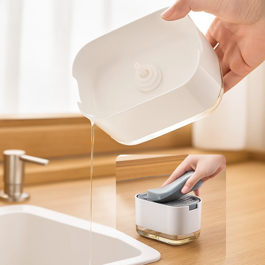 Compact Non-Slip – Silicone Base Easy Clean – Kitchen Sink Organisation Bowlift by Bowlift