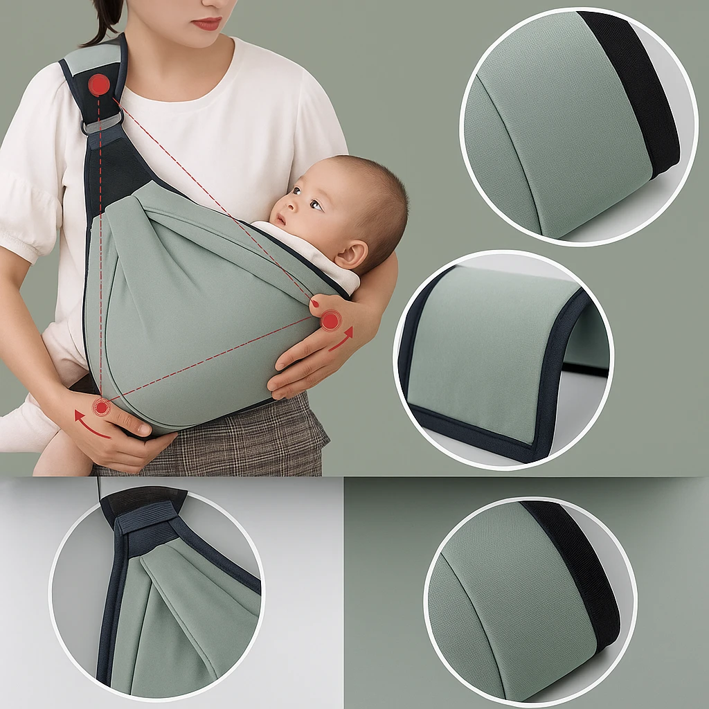 Ergonomic Breathable – Lightweight Mesh Adjustable – Newborns and Parents Bowlift by Bowlift