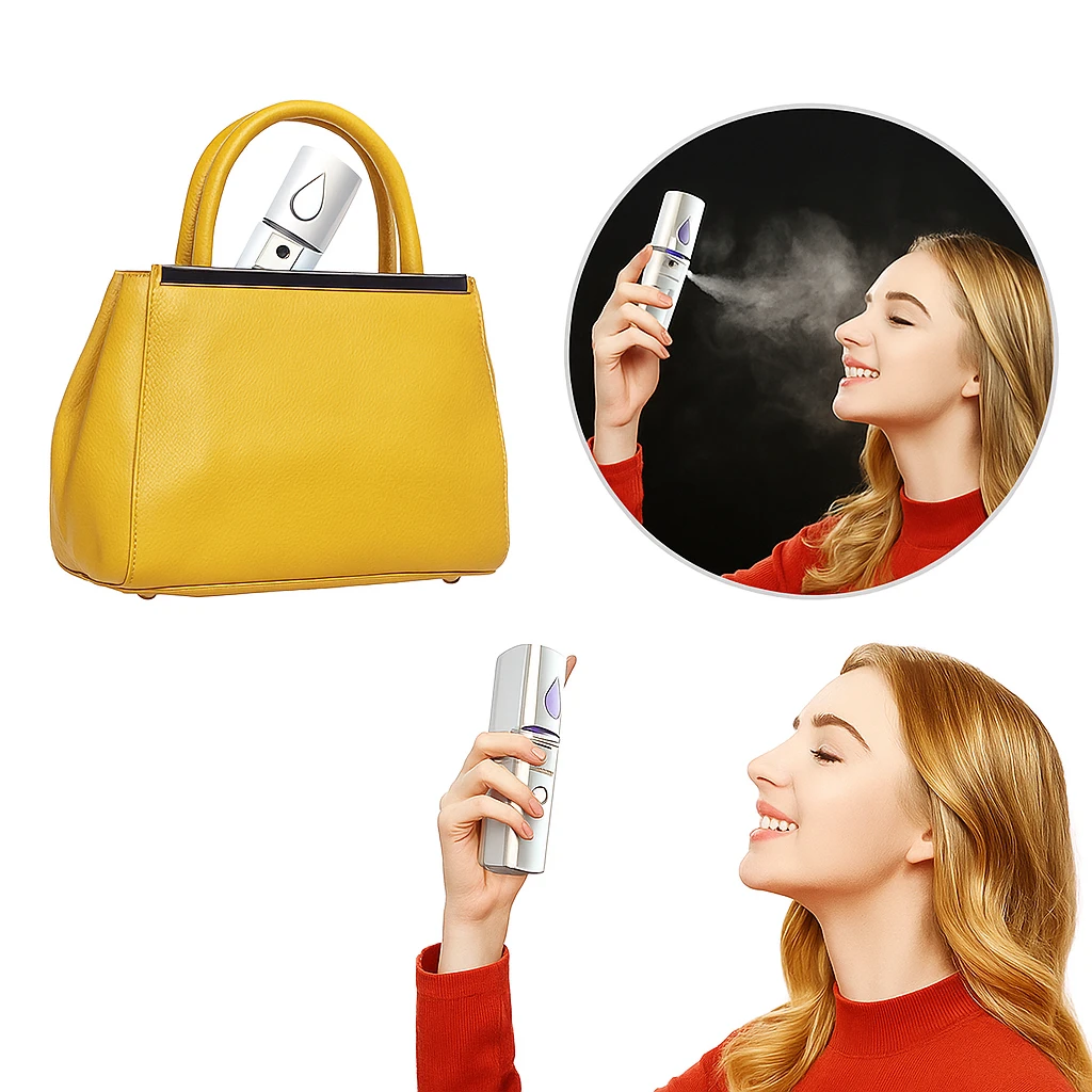 Deep Hydration Nano Mist – USB Rechargeable Handheld – Travel & Home Skincare Bowlift by Bowlift