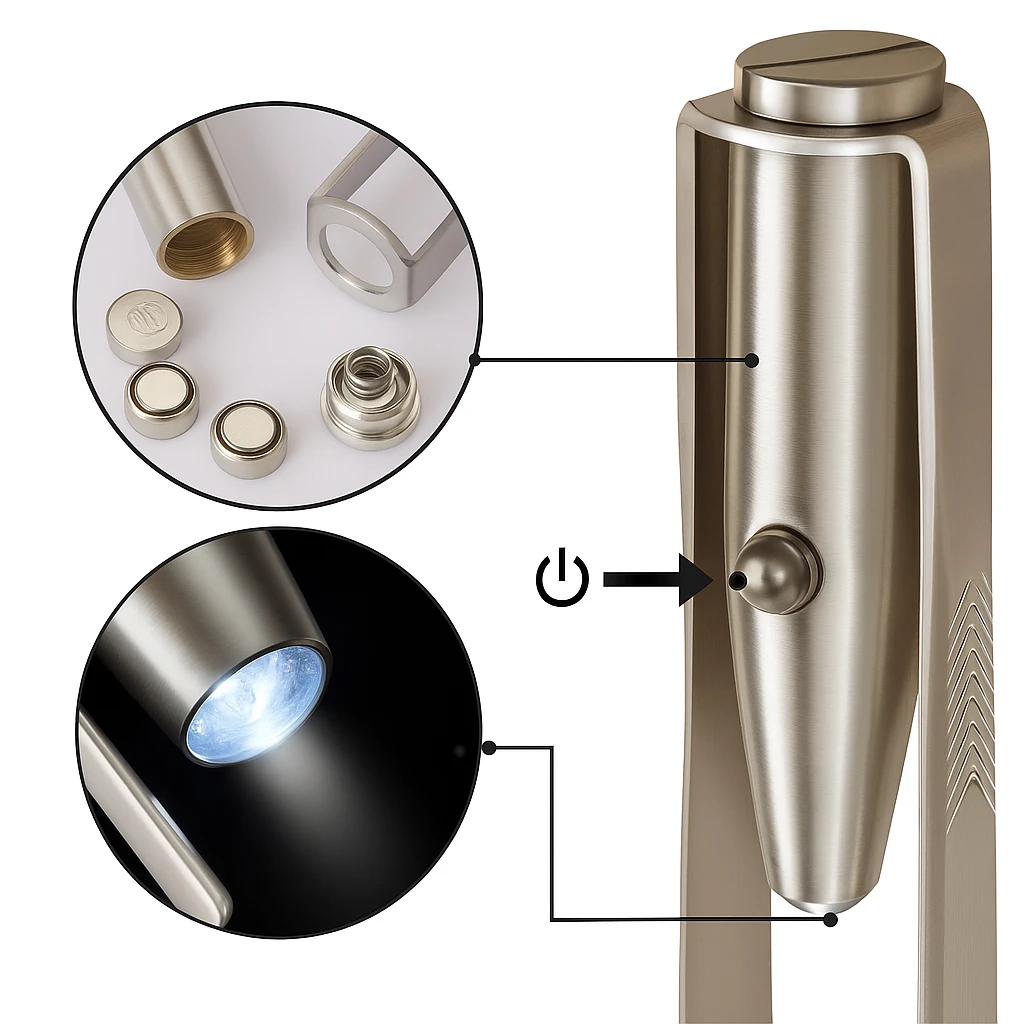 Rust-Resistant Stainless Steel – LED Light Precision Grip – Long-Lasting At-Home Grooming Bowlift by Bowlift