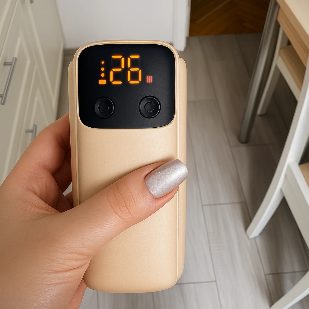 USB Rechargeable with LED Display – Spill-Free Compact Design – Travel & On-the-Go Parents Bowlift by Bowlift