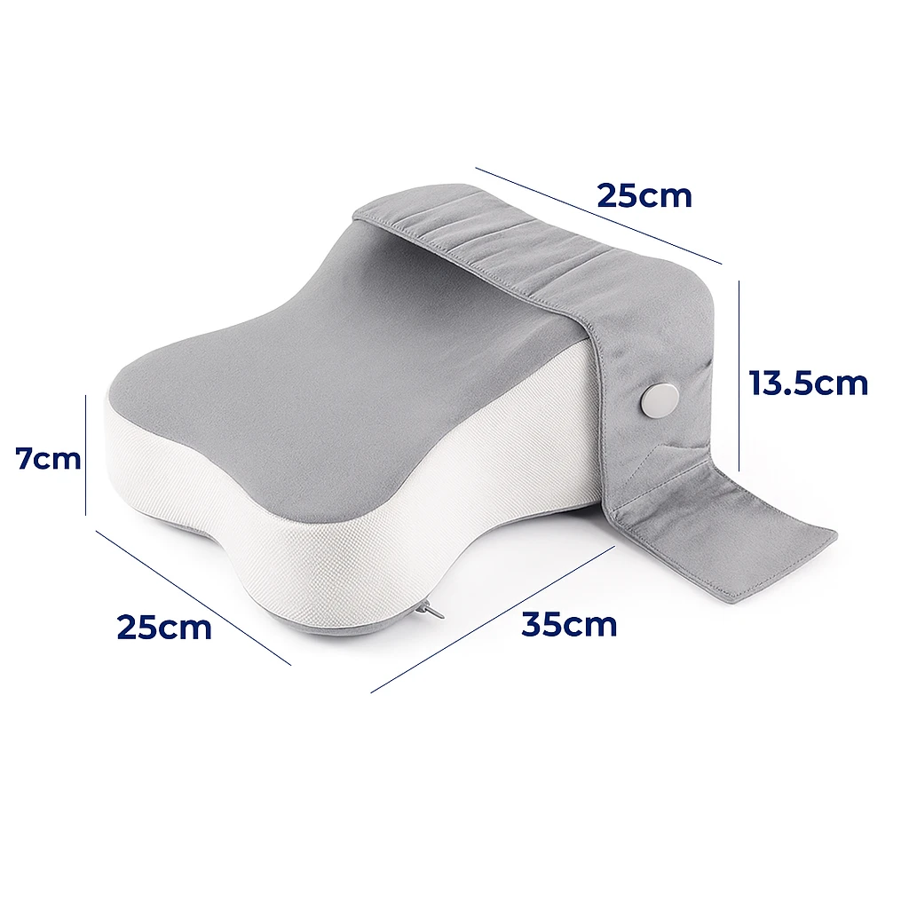 Side Sleeper Alignment – Breathable Memory Foam with Strap – Pregnancy and Hip Support Bowlift by Bowlift