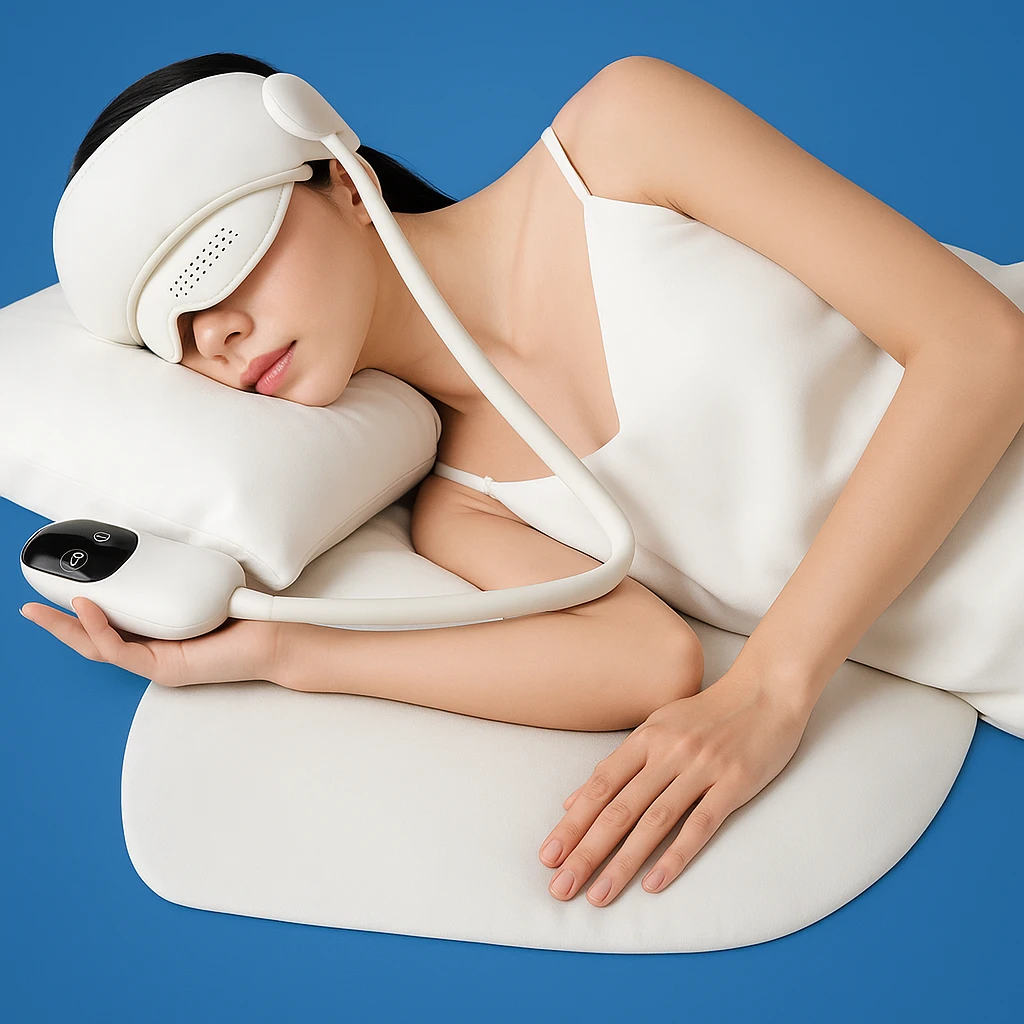 Heated Hot Compress – Adjustable Rechargeable Design – Stress Relief Relaxation & Better Sleep Bowlift by Bowlift