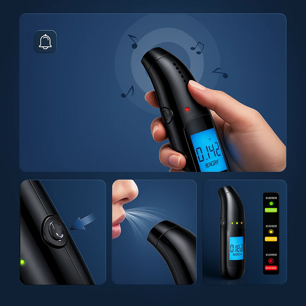 Morning-after Alcohol Tester – Portable LCD Screen – Safe for UK Drivers Bowlift by Bowlift