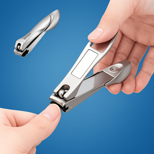 Anti-Splash Catcher – Sharp Stainless Steel – Easy Grip for Clean Grooming Bowlift by Bowlift