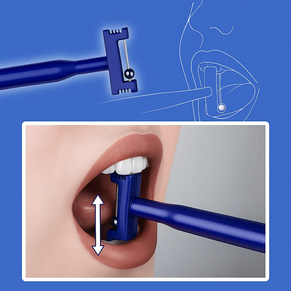 3-Piece Tongue Tip Exerciser – Non-Slip Handle – Improves Speech & Swallowing Control Bowlift by Bowlift