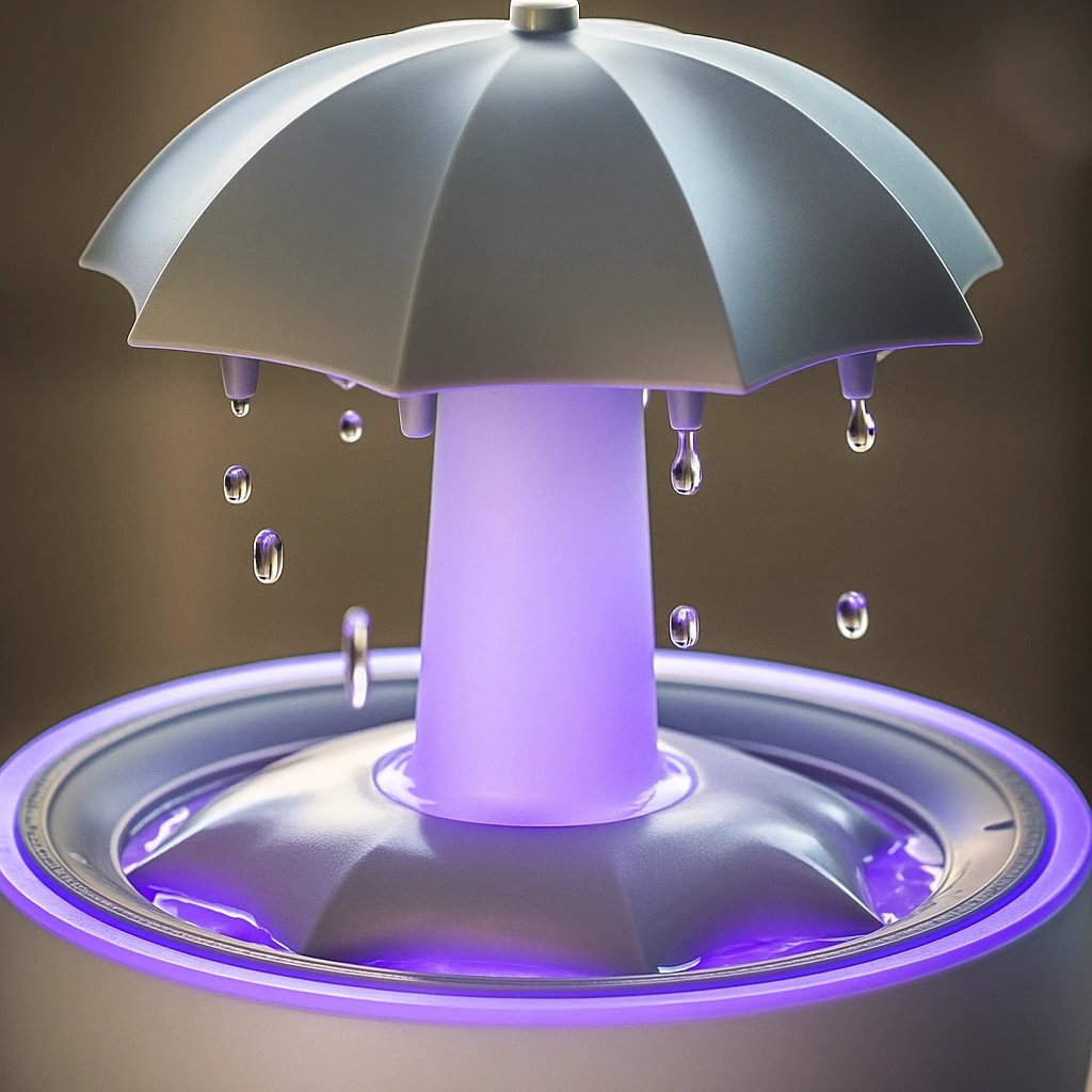 Rotating Umbrella Mist – LED Night Light – Quiet Humidifier for Bedroom Bowlift by Bowlift