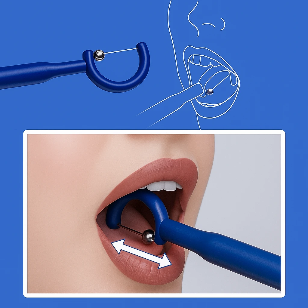 3-Piece Tongue Tip Exerciser – Non-Slip Handle – Improves Speech & Swallowing Control Bowlift by Bowlift