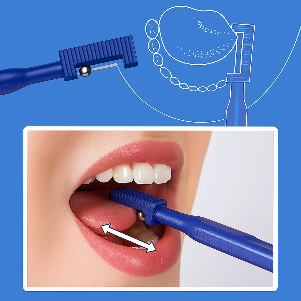 3-Piece Tongue Tip Exerciser – Non-Slip Handle – Improves Speech & Swallowing Control Bowlift by Bowlift