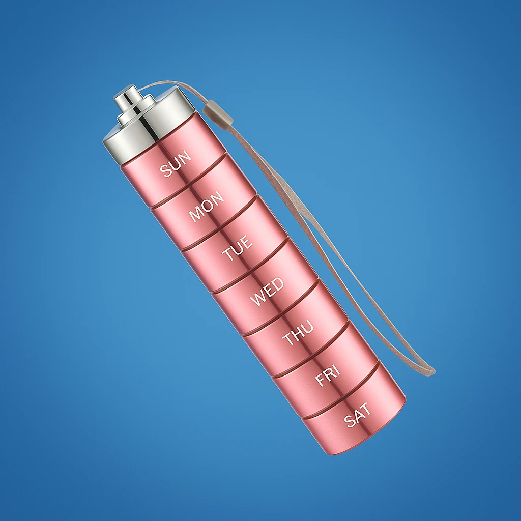 Moisture-Proof Metal Case – 7-Day Clear Label Design – Travel Friendly for Adults & Seniors Bowlift by Bowlift