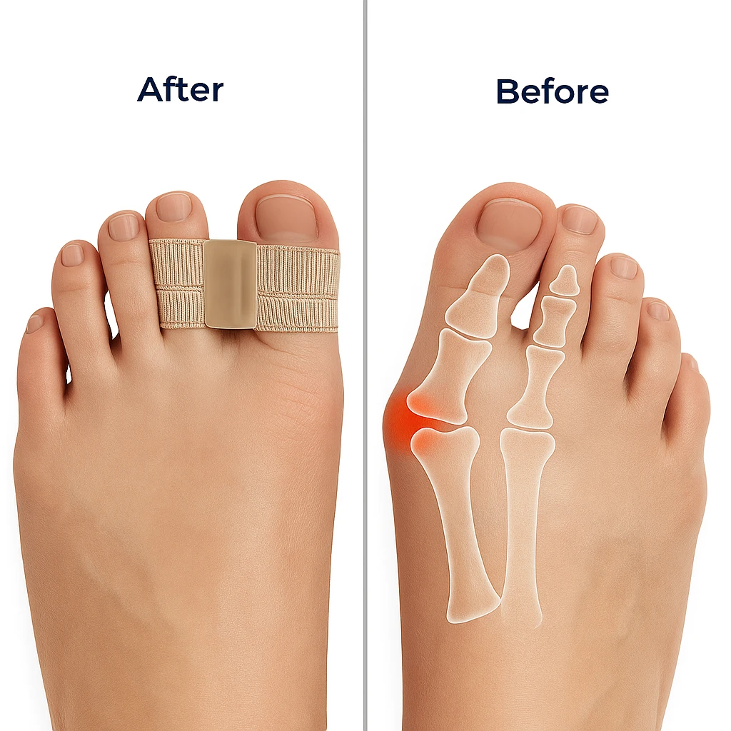 Bunion & Overlapping Toe Relief – Soft Flexible Gel Design – Daily Shoe Comfort Bowlift by Bowlift