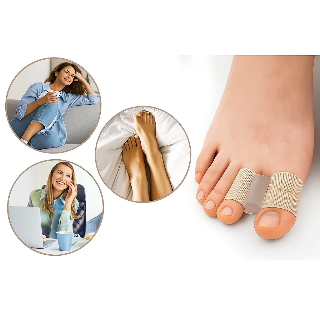 Bunion & Overlapping Toe Relief – Soft Flexible Gel Design – Daily Shoe Comfort Bowlift by Bowlift