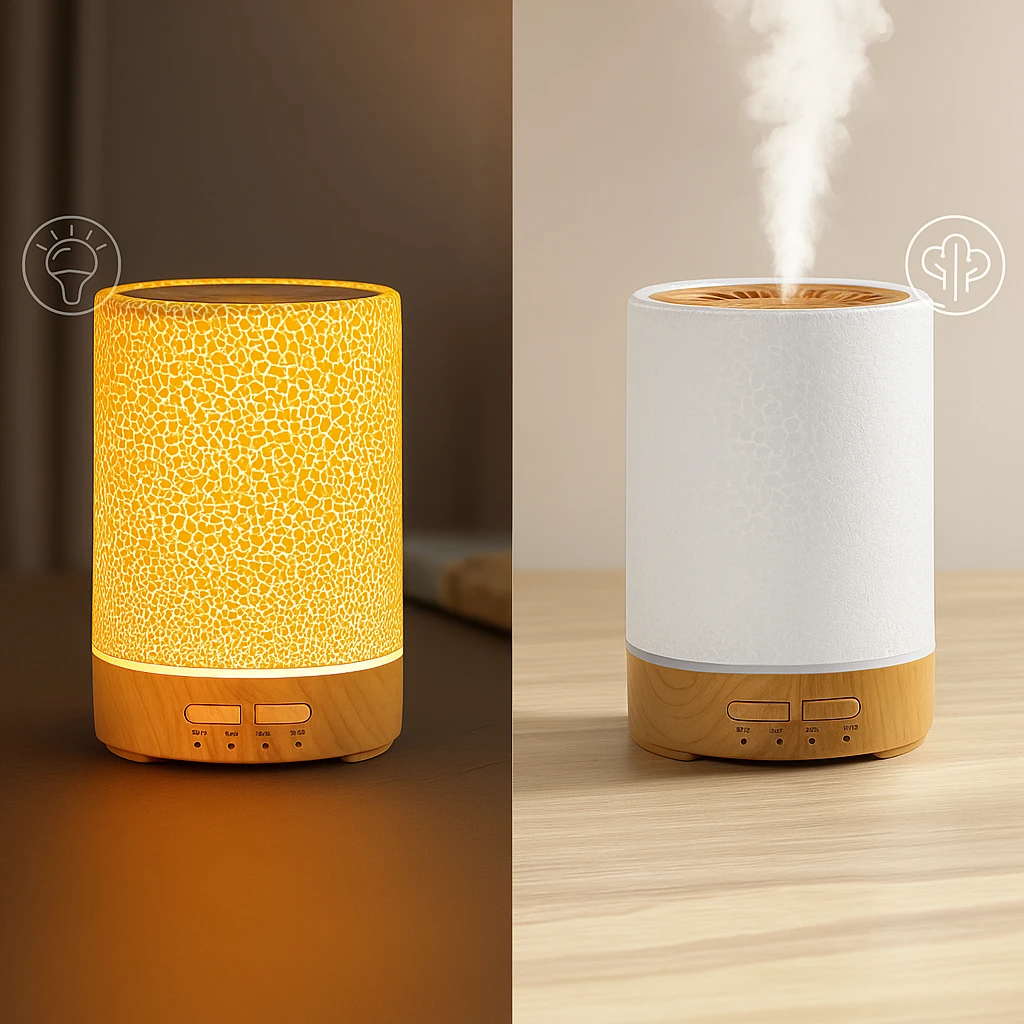 Essential Oil Diffuser with LED Night Light – Quiet Cool Mist – Bedroom & Home Relaxation Bowlift by Bowlift
