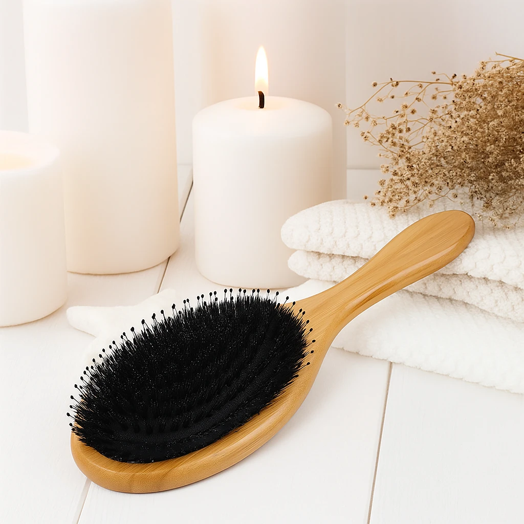 Anti-Frizz Scalp Massage – Natural Dual Bristles – Smooth Healthy Hair Bowlift by Bowlift